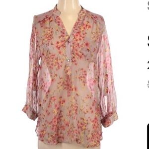 UEC Bellatrix silk floral flowy blouse small